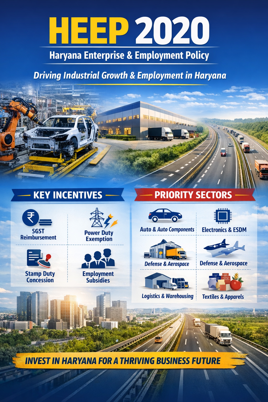 Haryana Enterprises and Employment Policy 2020 (HEEP 2020)